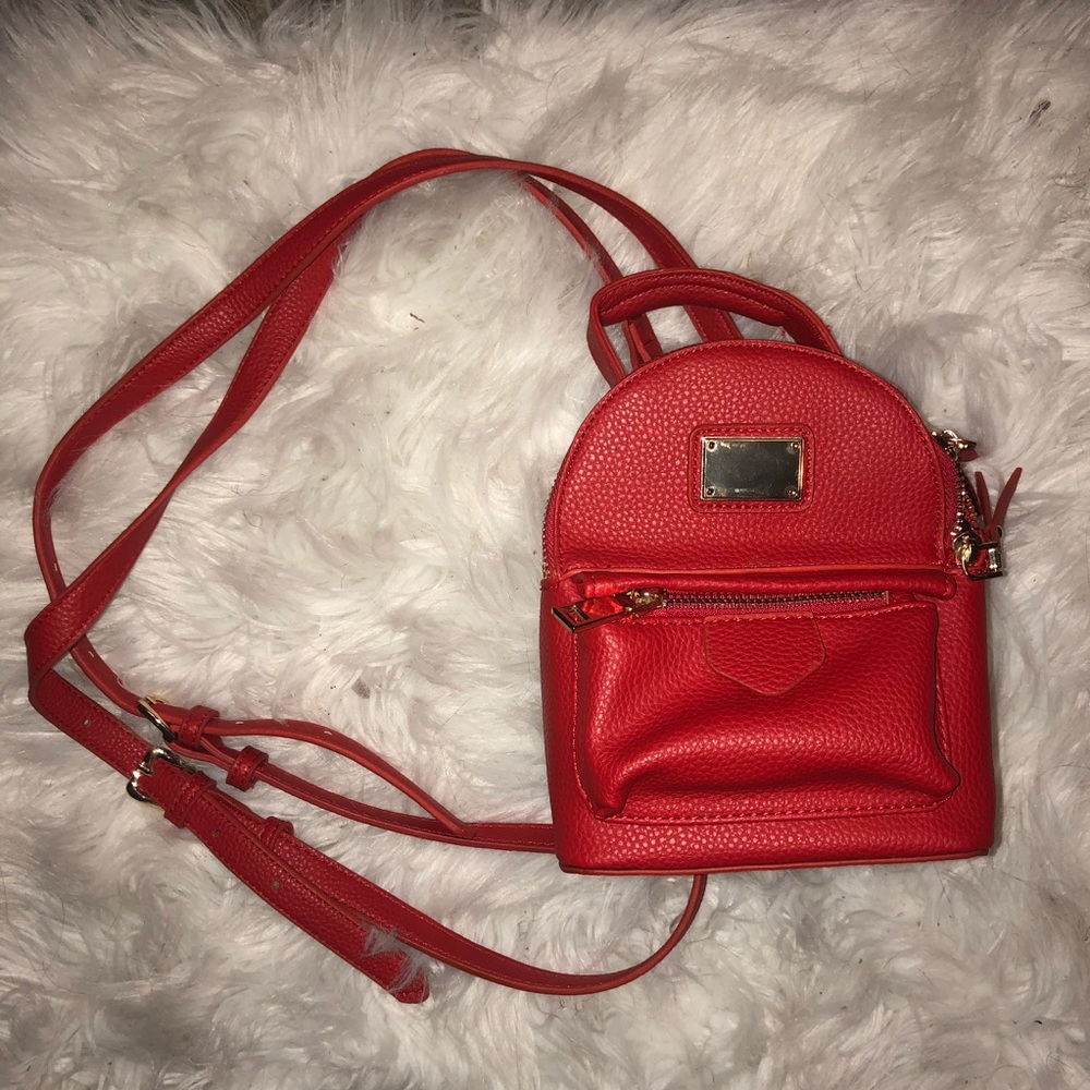 Mini red backpack